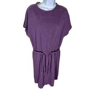 Love Moschino Purple Short Sleeve Tie Waist Sweater Dress Women's Size 8